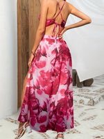 Floral Print Tie Back Cami Dress