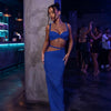 Woven Pleated Crop Camisole and Maxi Skirt Set